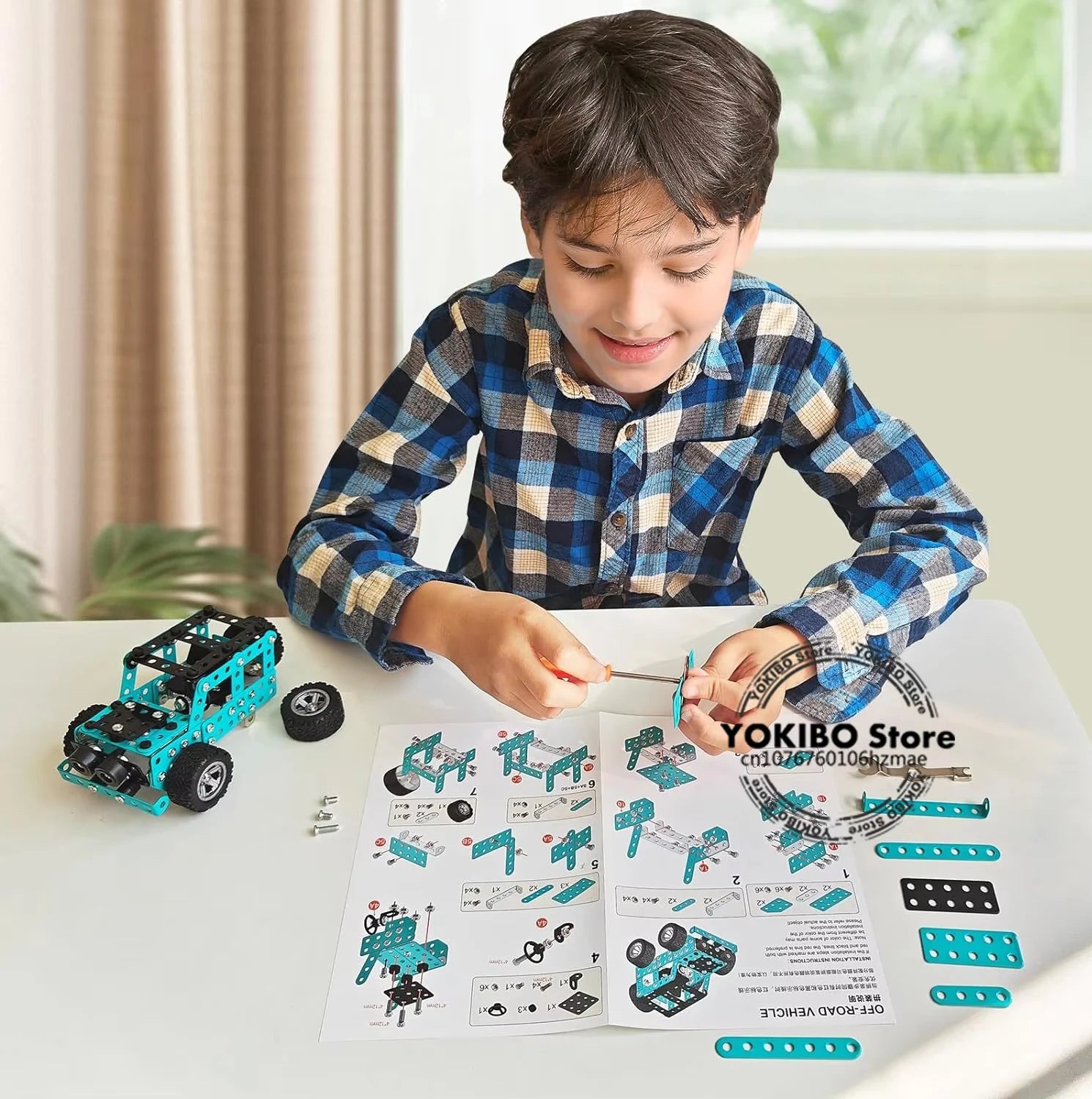 STEM Mechanical Truck Building Kit – 3D Engineering Toy for Kids