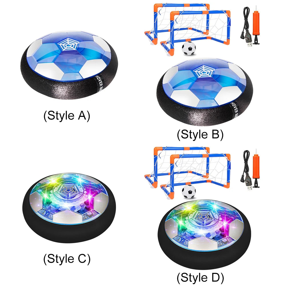 Hover Soccer Ball with LED Light and Foam Bumper Indoor Outdoor Toys Air Floating Soccer Ball Gifts for Kids