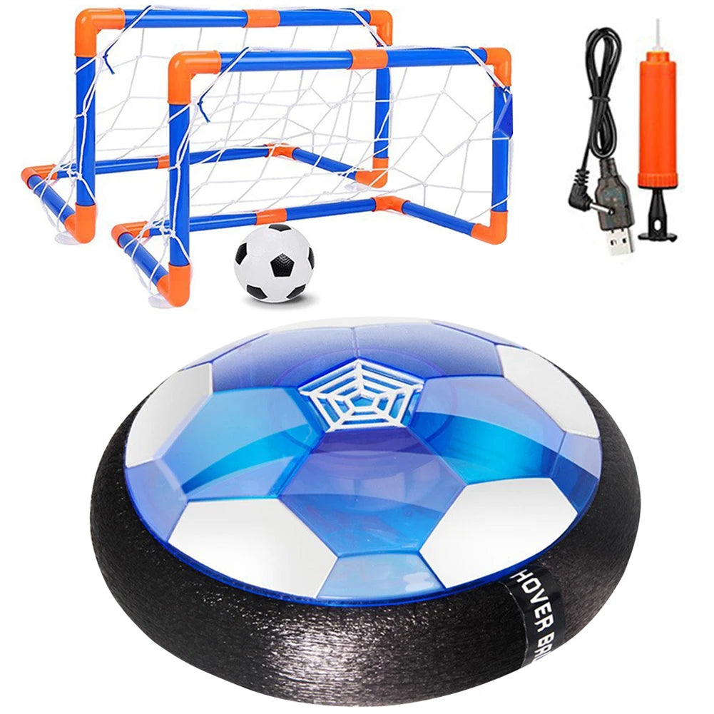 Hover Soccer Ball with LED Light and Foam Bumper Indoor Outdoor Toys Air Floating Soccer Ball Gifts for Kids