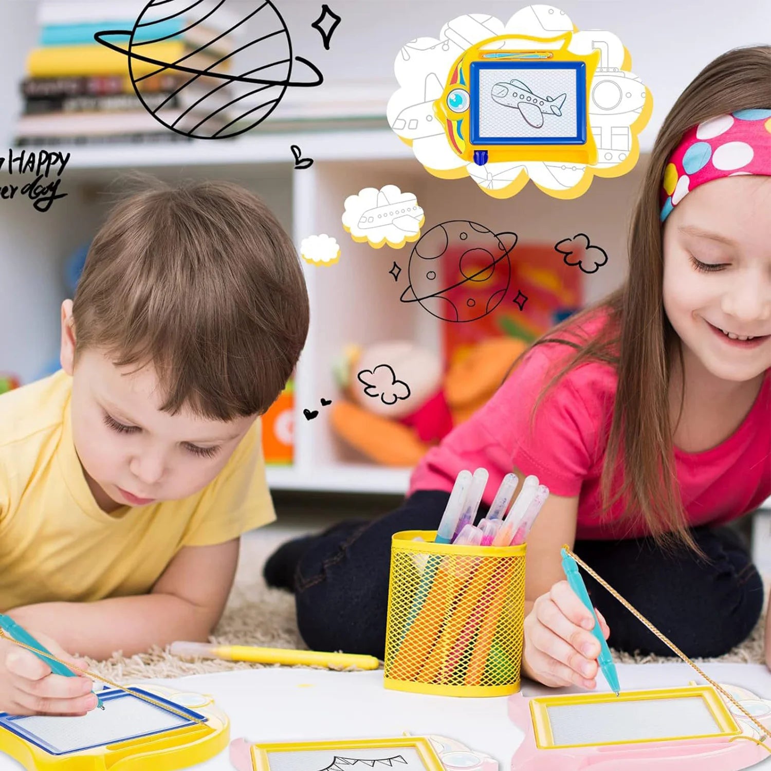 Children's colored magnetic small drawing board for early education, graffiti drawing, writing board, puzzle toy