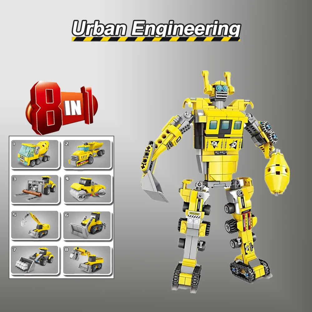 8-in-1 STEM Robot Building Kit – DIY Engineering Toy for Kids