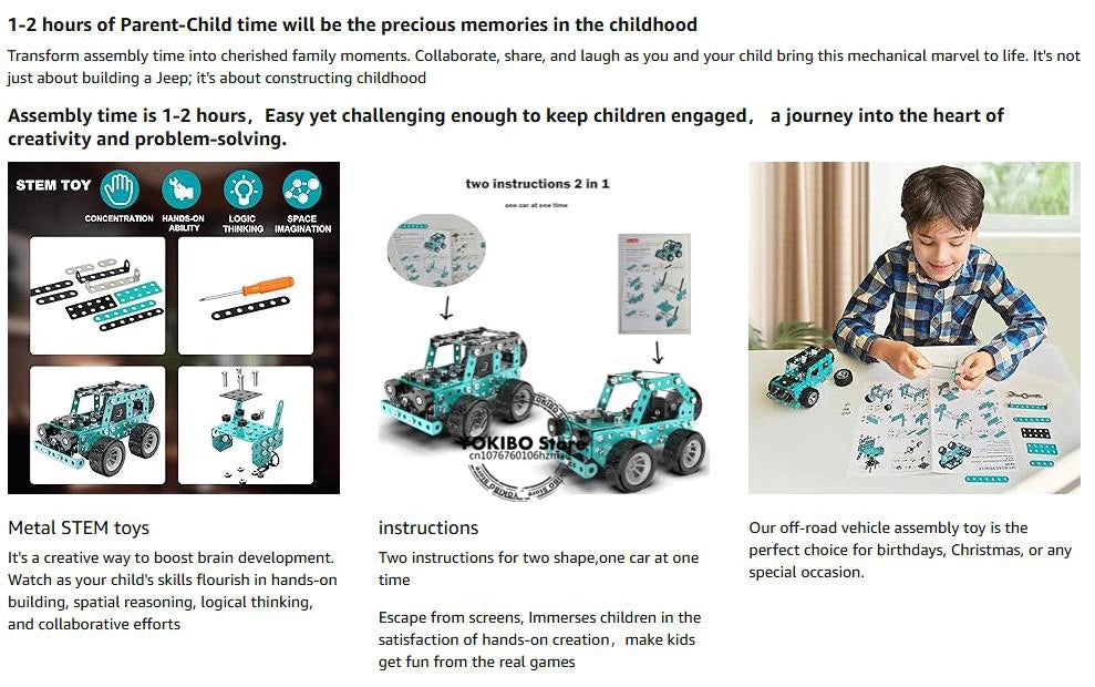 STEM Mechanical Truck Building Kit – 3D Engineering Toy for Kids