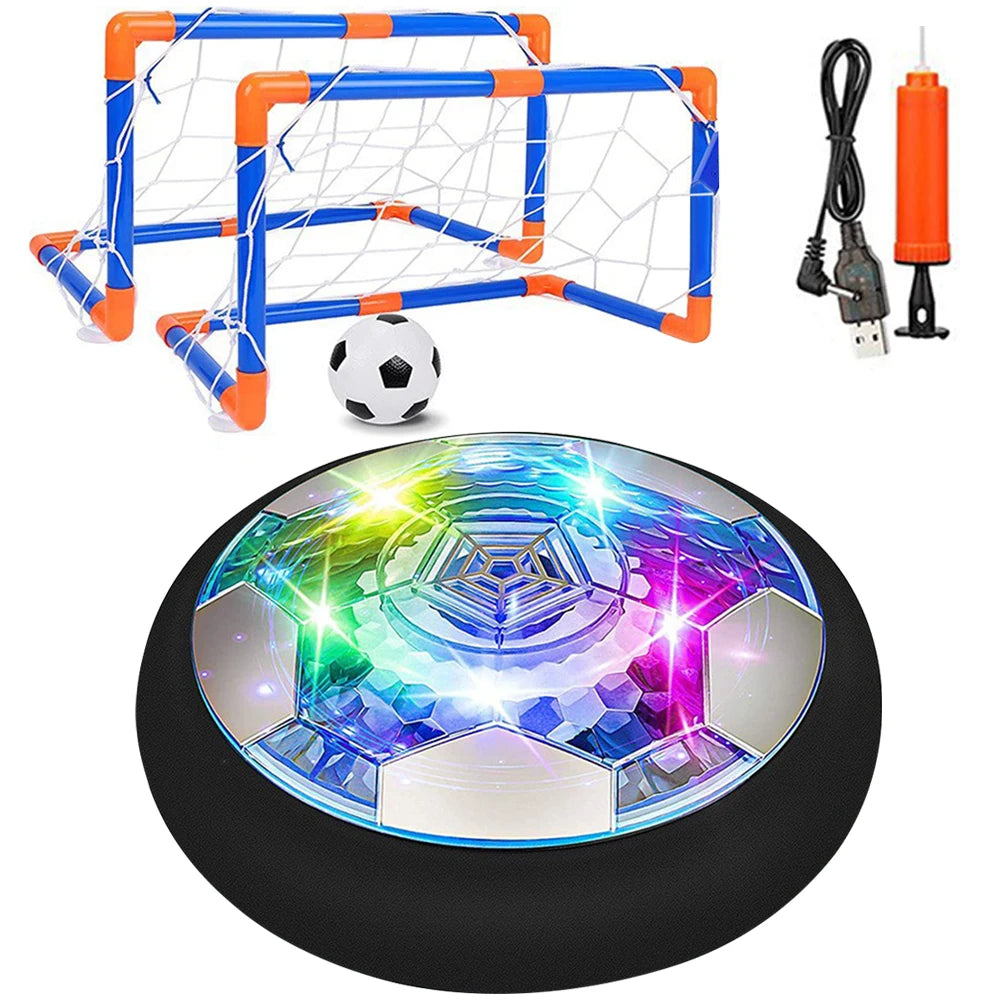 Hover Soccer Ball with LED Light and Foam Bumper Indoor Outdoor Toys Air Floating Soccer Ball Gifts for Kids