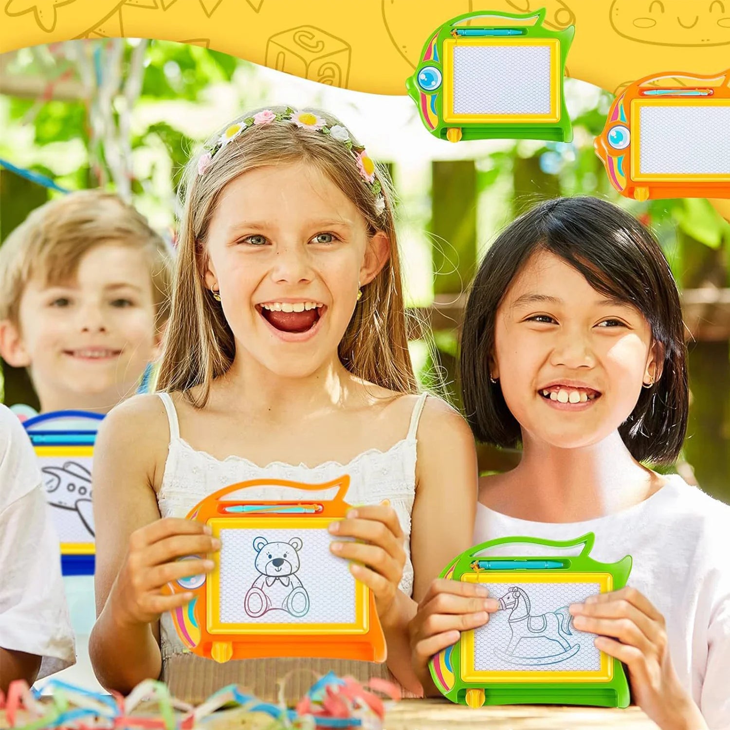 Children's colored magnetic small drawing board for early education, graffiti drawing, writing board, puzzle toy