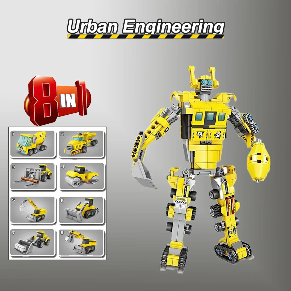 8-in-1 STEM Robot Building Kit – DIY Engineering Toy for Kids
