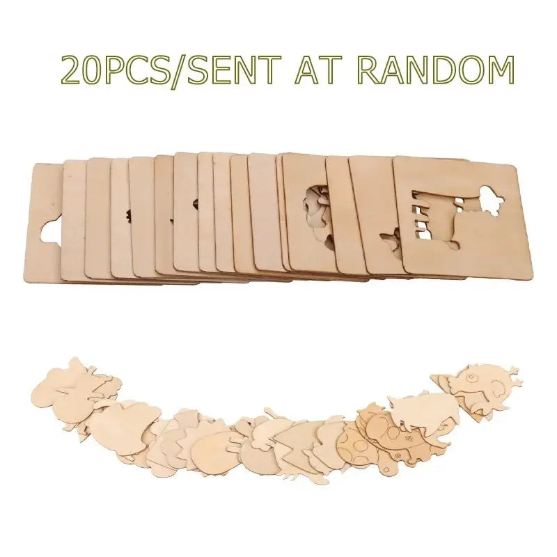 Wooden Drawing Stencil Set – Montessori Art & Craft Toy for Kids