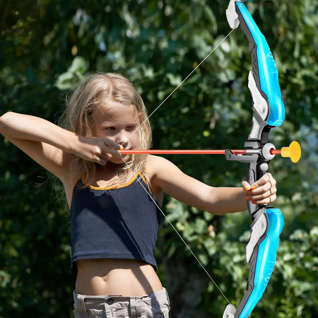 Kids LED Bow & Arrow Set – Safe Archery Toy with Target