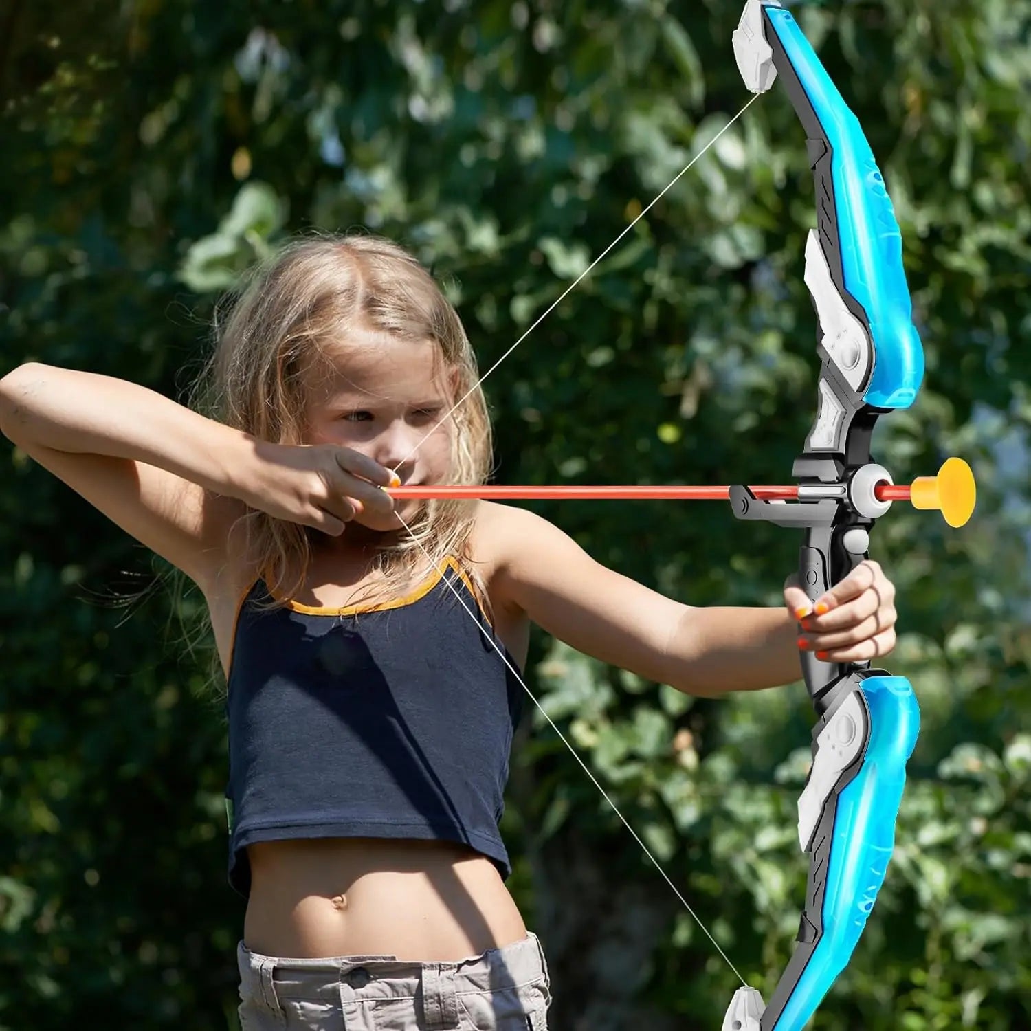 Kids LED Bow & Arrow Set – Safe Archery Toy with Target