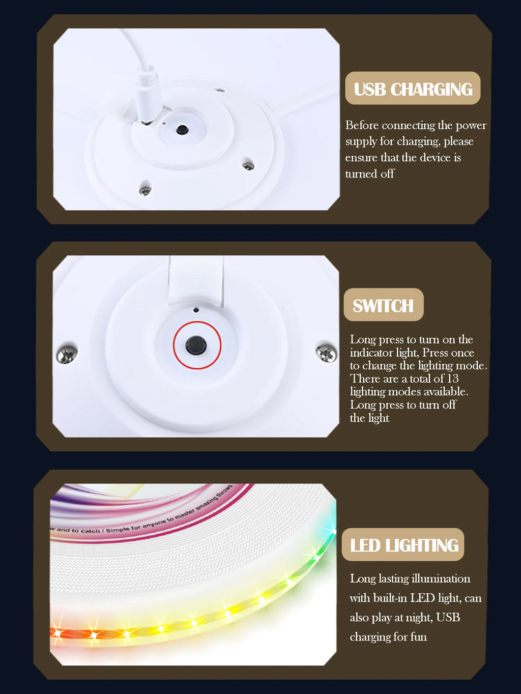 LED Flying Disc – Light-Up Outdoor Frisbee Toy for Kids