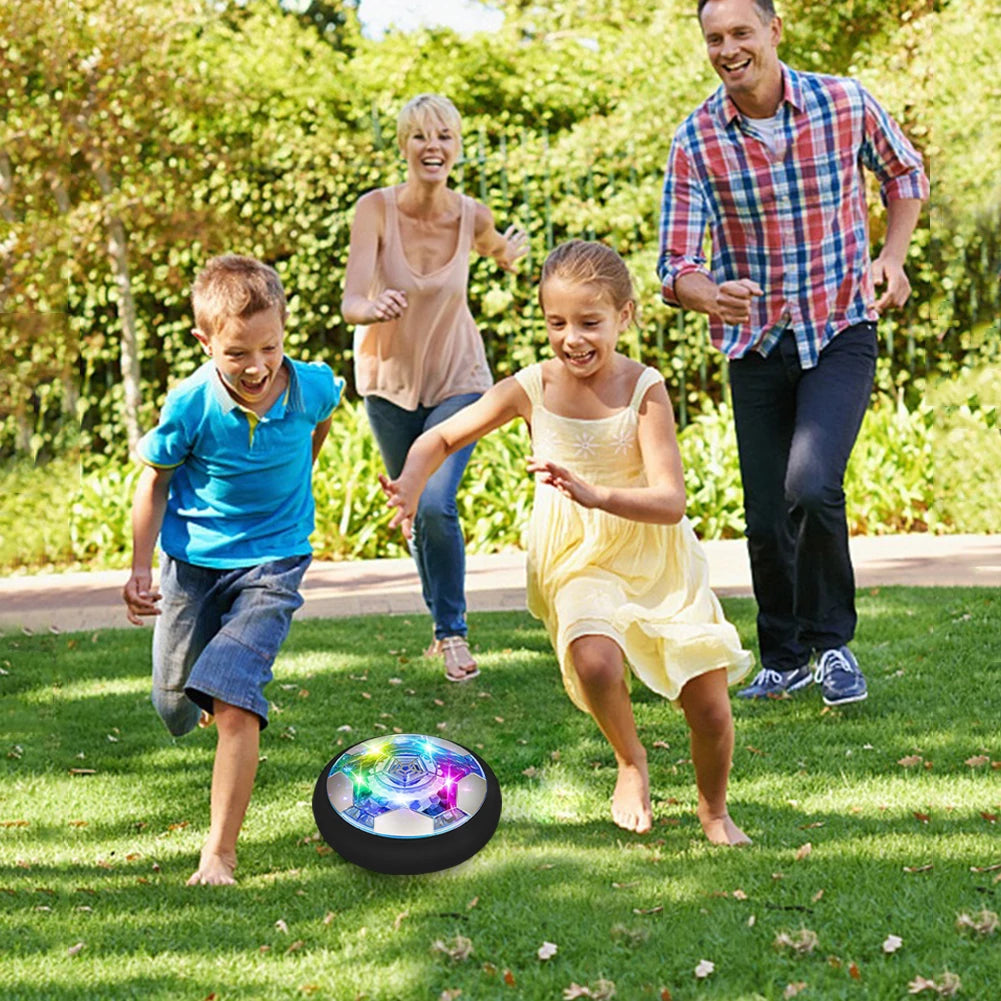 Hover Soccer Ball with LED Light and Foam Bumper Indoor Outdoor Toys Air Floating Soccer Ball Gifts for Kids