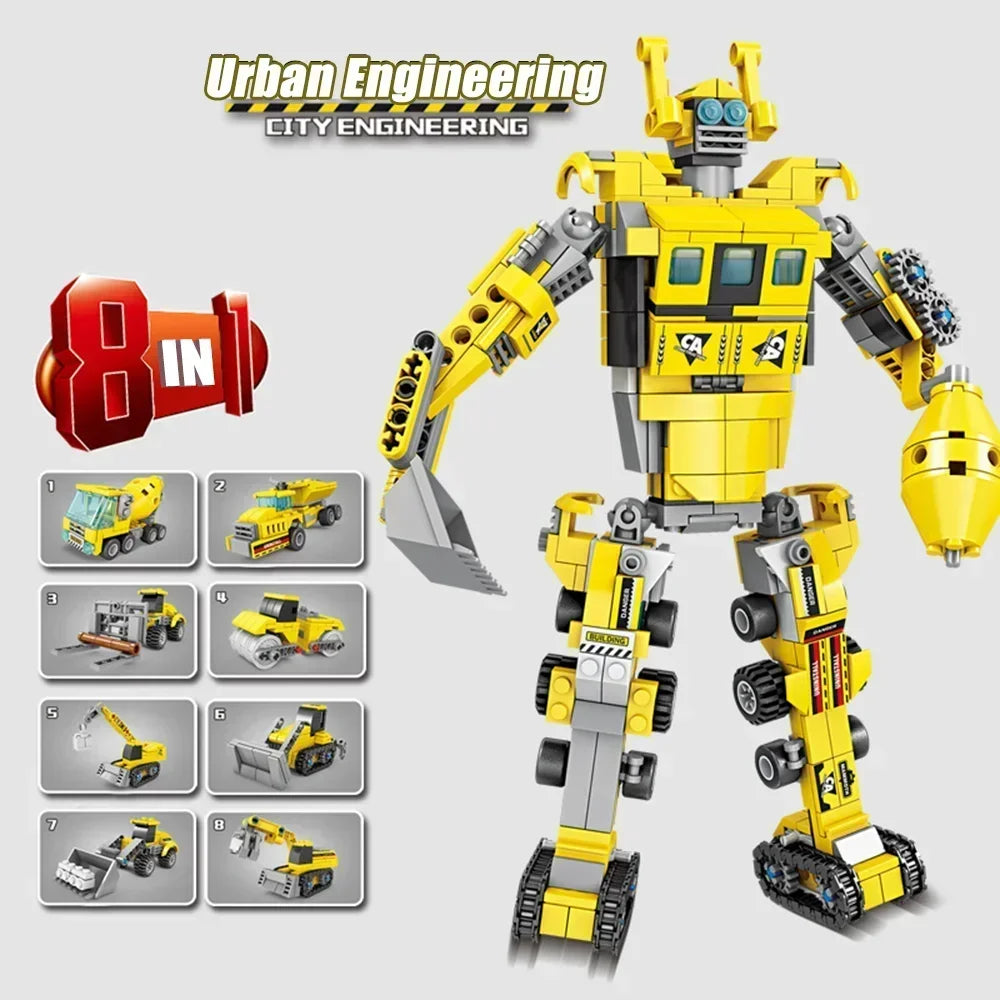 8-in-1 STEM Robot Building Kit – DIY Engineering Toy for Kids