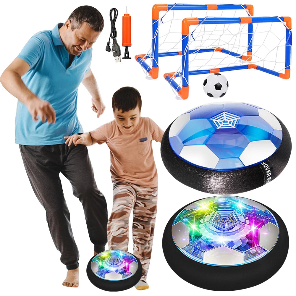 Hover Soccer Ball with LED Light and Foam Bumper Indoor Outdoor Toys Air Floating Soccer Ball Gifts for Kids